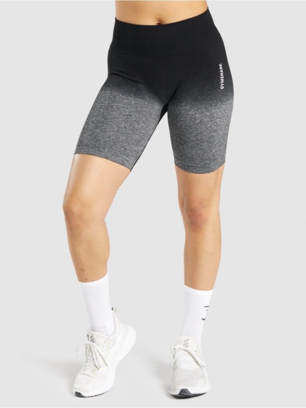Gymshark Women's Black-to-Gray Ombre High-Waist Bike Shorts